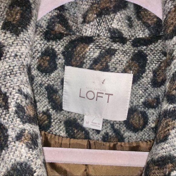 Loft Single Button Leopard Print Blazer Jacket Size Medium - Picture 6 of 6